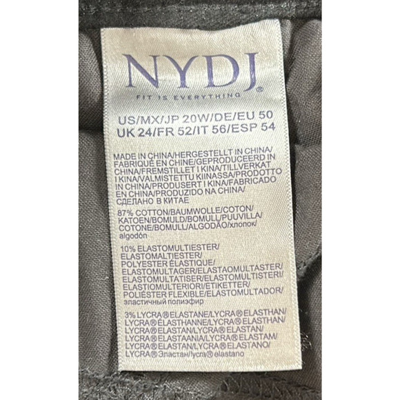 NYDJ Julia Flare Women's Sz 20W Black Jeans Stretch Casual Inseam 27" - Picture 4 of 8